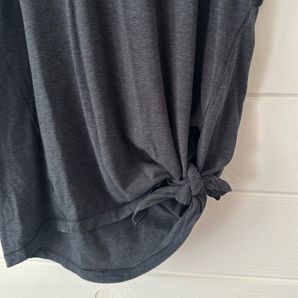 Lululemon Tie & Go Soft Pima Cotton Lightweight Tank in Heathered Black Sz 6 - Picture 9 of 12